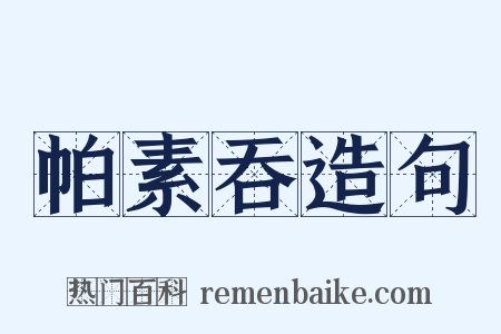 帕素吞造句是什么意思的图片